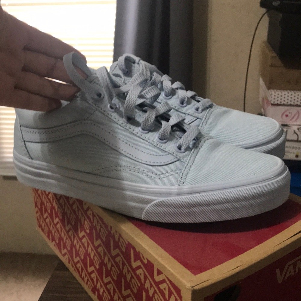 Old School Baby Blue Vans